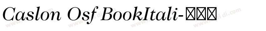 Caslon Osf BookItali字体转换